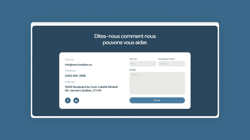 Page "À propos de MIEL" présentant le service de déclaration d'impôts en ligne — statistiques clés : 1500+ clients satisfaits, délai de traitement de 2 à 5 jours