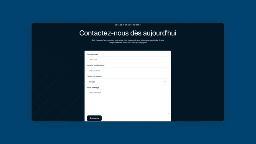 Page "À propos de MIEL" présentant le service de déclaration d'impôts en ligne — statistiques clés : 1500+ clients satisfaits, délai de traitement de 2 à 5 jours