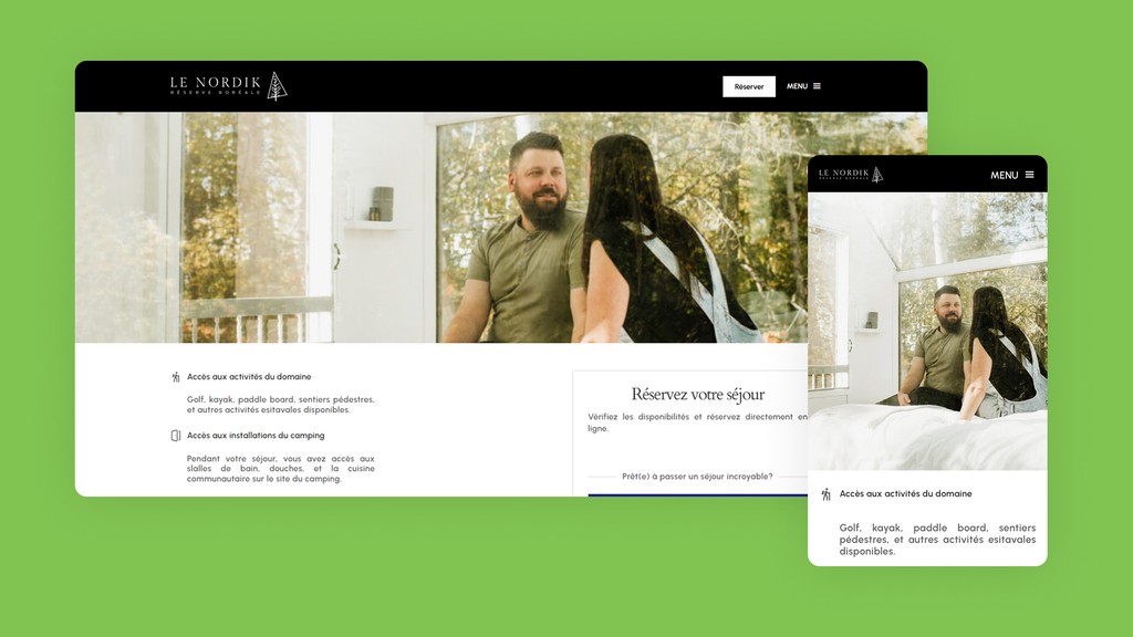 Page des tarifs du site MIEL affichée sur desktop et mobile — forfaits de déclaration d'impôts à partir de 75$ selon la situation du client